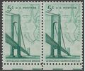 #1258 5c Verrazano-Narrows Bridge Attached Pair 1964 Mint NH