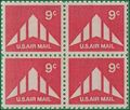 Scott C 77 9c Silhouette of Delta Wing Plane Block/4 1971 Mint NH