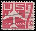 Scott C 60 7c US Airmail Silhouette of Jet Airliner 1960 Used