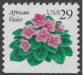 #2486 29c Flora and Fauna African Violets Booklet Single 1993 Mint NH