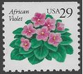 #2486 29c Flora and Fauna African Violets Booklet Single 1993 Mint NH