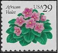 #2486 29c Flora and Fauna African Violets Booklet Single 1993 Mint NH