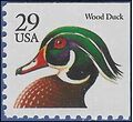#2484d 29c Wood Duck Booklet Single 1991 Mint NH
