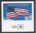 #3508 34c Honoring Veterans 2001 Mint NH