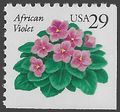 #2486 29c Flora and Fauna African Violets Booklet Single 1993 Mint NH