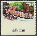#3743 37c Greetings From West Virginia 2002 Mint NH