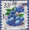 #3302 33c Blueberries Coil Single 1999 Used