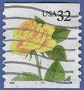 #3054 32c Yellow Rose PNC Single #1122 1997 Used