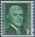 #1299 1c Thomas Jefferson Coil Single 1968 Mint NH