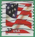 #3632 37c US Flag PNC Coil Single #6666 2002 Used