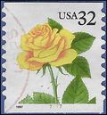 #3054 32c Yellow Rose PNC Single #7777 1997 Used