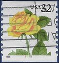 #3054 32c Yellow Rose PNC Single #5555 1997 Used