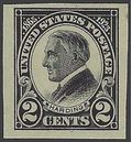 # 611 2c Warren G. Harding Imperf. 1923 Mint NH