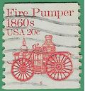 #1908 20c Fire Pumper 1860s PNC Single #6 1981 Used