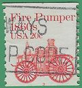 #1908 20c Fire Pumper 1860s PNC Single #3 1981 Used