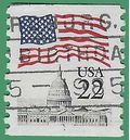 #2115a 22c Flag over Capitol PNC Single #1 1985 Used