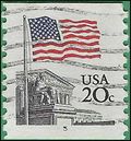 #1895 20c Flag Over Supreme Court PNC Single #1 1981 Used