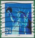 #3477 34c Statue of Liberty PNC Coil Single #2222 2001 Used