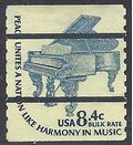 #1615cd 8.4c Steinway Grand Piano Bureau Precancel 1978 Used