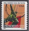 #3770 10c Atlas Statue N.Y. City PNC Single #V12222 2003 Used