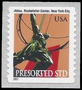#3770 10c Atlas Statue N.Y. City Coil Single 2003 Mint NH