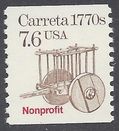 #2255 7.6c Carreta 1770s Nonprofit Coil Single 1988 Mint NH