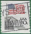 #1895 20c Flag Over Supreme Court PNC Single #2 1981 Used