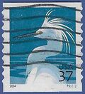 #3829a 37c Snowy Egret PNC Single Plate #P22222 2004 Used