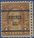 # 636 4c Martha Washington 1927 Used Precancel CHICAGO ILL.