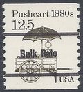 #2133a 12.5c Pushcart 1880s Bureau Precancel Coil Single 1985 Mint NH