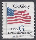 #2890 32c Old Glory "G" Rate PNC Single #A1313 1994 Used
