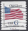 #2890 32c Old Glory "G" Rate PNC Single #A3433 1994 Used