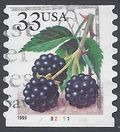#3304 33c Blackberries PNC Coil Single #B2211 1999 Used