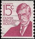 #1305e 15c Prominent Americans Oliver Wendell Holmes Coil Single 1978 Used
