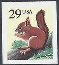 #2489 29c Red Squirrel Booklet Single 1993 Mint NH