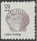 #2120 22c Seashells Calico Scallop Booklet Single 1985 Mint NH