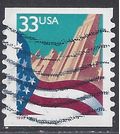 #3281 33c Flag and City Coil Single Ty I 1999 Used