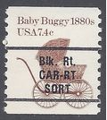 #1902a 7.4c Baby Buggy 1880s Bureau Precancel Coil Single 1984 Mint NH