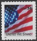 #3549 34c United We Stand Booklet Single 2001 Mint NH