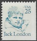 #2182a 25c Great Americans Jack London Booklet Single 1988 Mint NH