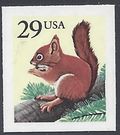 #2489 29c Red Squirrel Booklet Single 1993 Mint NH