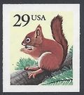 #2489 29c Red Squirrel Booklet Single 1993 Mint NH