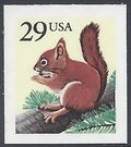 #2489 29c Red Squirrel Booklet Single 1993 Mint NH