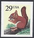 #2489 29c Red Squirrel Booklet Single 1993 Mint NH