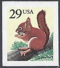 #2489 29c Red Squirrel Booklet Single 1993 Mint NH
