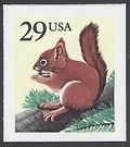 #2489 29c Red Squirrel Booklet Single 1993 Mint NH