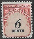Scott J 94 6c US Postage Due Shiny Gum 1959 Mint NH