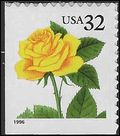 #3049 32c Yellow Rose Booklet Single 1996 Mint NH