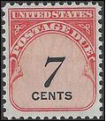 Scott J 95 7c US Postage Due Shiny Gum 1959 Mint NH