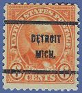 # 638 6c James A. Garfield 1927 Used Precancel DETROIT MICH.